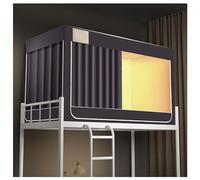Canopy Bed Tent for Twin Bunk Beds - Gray Privacy Tent with Blackout Curtains, 4 Corner Post Frame, Ideal for Dorm Rooms & Kids' Bedrooms, Cozy Sleep Space