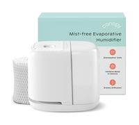 Canopy Bedside Humidifier 2.0, White, 36 HR Run Time, 2.5L Capacity - Reading Light & White Noise - Alleviate Symptoms of Allergies, Flu, Cold, Dry Skin - Humidifier, Filter, Power Cord & Adapter