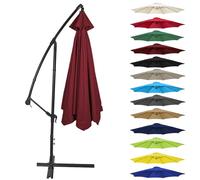 Canopy Cover 200CM 2.7M 300CM (6 Arms/8 Arms) Umbrella Replacement Cloth Cantilever Parasol Top Fabric Cover UV Protective(Color:Burgundy,Size:8 ribs-3m(9.8ft))