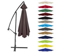 Canopy Cover 200CM 2.7M 300CM (6 Arms/8 Arms) Umbrella Replacement Cloth Cantilever Parasol Top Fabric Cover UV Protective(Color:Brown,Size:6 ribs-3m(9.8ft))
