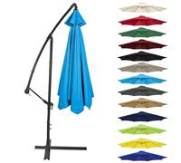 Canopy Cover 200CM 2.7M 300CM (6 Arms/8 Arms) Umbrella Replacement Cloth Cantilever Parasol Top Fabric Cover UV Protective(Color:Lake blue,Size:6 ribs-3m(9.8ft))