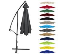 Canopy Cover 200CM 2.7M 300CM (6 Arms/8 Arms) Umbrella Replacement Cloth Cantilever Parasol Top Fabric Cover UV Protective(Color:Gray,Size:6 ribs-3m(9.8ft))