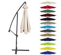 Canopy Cover 2M 2.7M 3M (6 Arms/8 Arms) Umbrella Replacement Cloth Cantilever Parasol Top Fabric Cover UV Protective (Color : Off-white, Size : 6 ribs-2.7m(8.8ft))