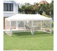 Canopy Gazebo 3x6m White 210D Oxford EasyPro Foldable Steel Frame with Sidewalls