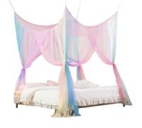 Canopy Netting - Square 4 Corner 66.89x6.23x7.87ft Portable Colorful - Outdoor Canopy Mesh | for Double Bed Garden Terrace Park Courtyard Camping RV Rest Area