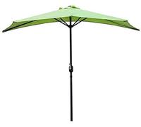 Canopy Parasols 2.7M Garden Balcony Half Umbrella Semicircular with Crank for Outdoor Patio Small, Sun Shade Semi Round Circular Terrace