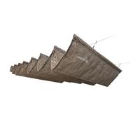 Canopy Pergola Shade Cover,Outdoor Retractable,Sliding Wave Shade Sail,Breathable Fabric Roof Replacement Awning,no with Hardware for Deck Backyard(Brown,1.7mx7.2m)