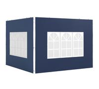 Canopy Side Panels Blue PE Plastic 293x193cm Window Pack of 2 Water Fits 3x3/3x6