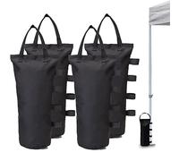 Canopy Weights Bag Leg Weight for Pop up Canopy Tent, Sand Bags for Patio Umbrella Instant Outdoor Sun Shelter,4 Pack-Black