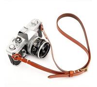 CANPIS Genuine Handmade Leather Camera Shoulder Neck Adjustable Strap for Nikon Canon Sony Pentax Leica Olympus Fuji (Brown)