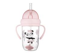 Canpol babies 56/606 Non-spill cup with weighted straw 270ml 6+m-EXOTIC ANIMALS-PINK