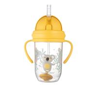Canpol babies 56/606 Non-spill cup with weighted straw 270ml 6+m-EXOTIC ANIMALS-YELLOW