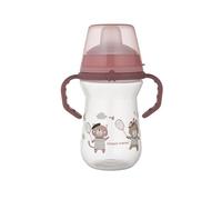 Canpol babies 56/613 Cup with Silicone Spout FirstCup 250ml 6+M -BONJOUR PARIS-PINK