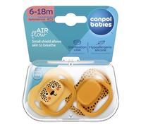 Canpol babies Air Flow Pacifier - Silicone 6-18 m symmetrical - With microwave sterilization container - BabiesBoo 2 pcs. - Orange
