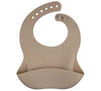 CANPOL BABIES Bib with pocket beige polka dots