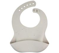 CANPOL BABIES Bib with pocket grey polka dots