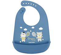 Canpol babies Bonjour Paris Silicone Baby Bib, blue, One Size