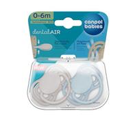 Canpol Babies DentalAir Soother, 0-6 Months, Blue, Ultra-Flat Silicone Nipple