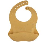 Canpol babies Silicone Baby Bib with Food Pocket, Waterproof, BPA Free, 35 x 31 cm, 4+ Months (Yellow Confetti)