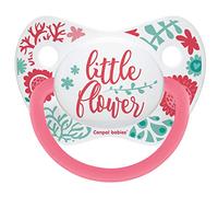 Canpol babies Silicone Dummy, Jaw Shape, Little Flower Rose, 0-6 M