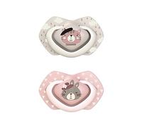 Canpol babies Silicone Soothers Pack of 2 (18m+, Bonjour Paris Girl)