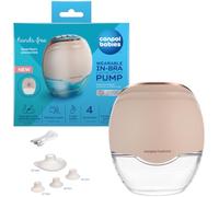 Canpol babies Wearable Electric in-Bra Breast Pump Hands-Free - Ultra-Light, Portable, 3 Modes, 8 Suction Levels, LED Display, 4 Funnel Sizes (17-24mm), Quiet, Leakproof, 120 Mins Battery, Easy-Clean