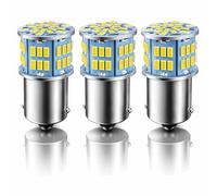 CanQuanSWZX 3PCS P21w 1156 Ba15s Led Bulb Bright White 6000K, Canbus Error Free 1156 LED Bulb for Reverse Light and Tail Parking Lights, W21W for Cars Trucks Trailers Led Reverse Light Bulbs
