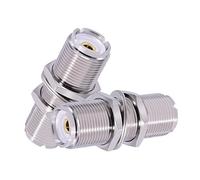 CANRIO 2PCS SO239 PL-259 UHF Bulkhead Connector UHF Female to Female RF Coaxial Adapter Bulkhead Connector SO-239 PL259 RF Coax Adapter Low Loss