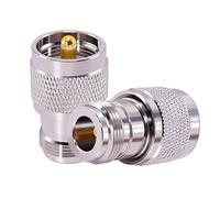 CANRIO 2PCS UHF PL259 Male to N Type Female Straight Coax Adapter RF Coaxial Connector UHF PL-259 to N Connector for CB Ham Radio Walkie Talkie Wi-Fi Antenna Broadcasting Radios Telecom LMR CCTV