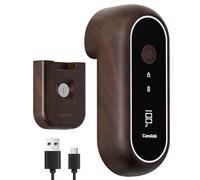 Canslab Turbo - Auto Shut Off Rechargeable Electric Can Openers - LED Battery Display USB Automatic Can Openerfor Kitchen for Seniors with Arthritis - One Touch Side Cut Can Opener Smooth Edge, Wood