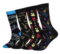 Cansok Men's Novelty Funny Happy Calf Dress Crew Socks