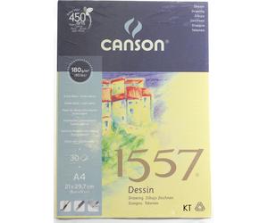 Canson 1557 180gsm A5, A4, A3 sketching drawing paper pad book spiral or gummed