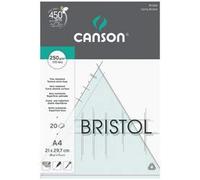 Canson 200457120 Bristol Pad, 250gsm, A4 Size, Pack of 3