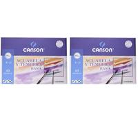 Canson A3 370 g 6 Pages Minipack for Watercolour (Pack of 2)