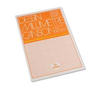 Canson A3 90 GSM Short Side Glued Pad Buff Print Millimetre Drawing Paper (Pack of 50 Sheets)
