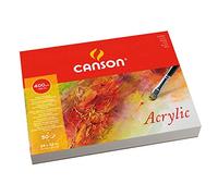 Canson Acrylic 400gsm paper pad including 50 sheets, size:24x32cm, fine grain texture
