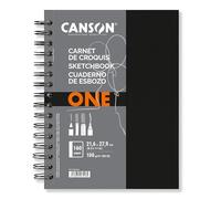 Canson ArtBook ONE - 21.6x27.9cm spiral-bound sketchbook including 80 sheets of 100gsm drawing paper