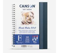 Canson : Artbook : Spiral : Portrait : Mixed Media Artist : 300gsm : 28 Sheets : A4