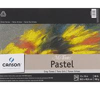 Canson-Infinity Pastel Paper Mi-Teintes Gray Tones Foldover Pad 12x16 in 24 sheets (98lb/160g)