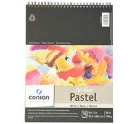 Canson Mi-Teintes Pastel Paper Pad, White with Glassine, Dual Sided Light and Heavy Texture, Top Wire Bound, 98 Pound, 9 x 12 Inch, 16 Sheets, 9"X12"