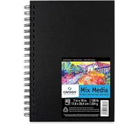 Canson Artist Series Mixed Media Book, Side Wire Bound, 7x10 inches, 40 Sheets - Lay Flat Art Notebook for Painting, Sketching, Drawing