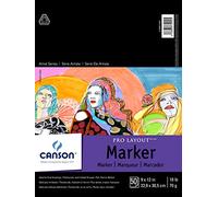 Canson Artist Series Pro Layout Marker Paper, Foldover Pad, 9x12 inches, 50 Sheets (18lb/70g) - Artist Paper for Adults and Students