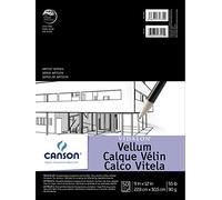 Canson Artist Series Vidalon Vellum Paper, Foldover Pad, 9x12 inches, 50 Sheets (55lb/90g) - Artist Paper for Adults and Students