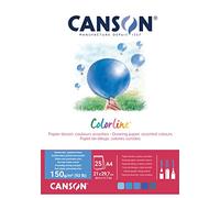 Canson ColorlineA4 Pad 25 Sheets 150 g/m² Assorted Colours Blue