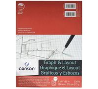 Canson Foundation Series Graph and Layout Paper Pad with Non Reproducible Blue Grid, 20 Pound, 8 by 8 Grid on 8.5 x 11 Inch Paper, 40 Sheets