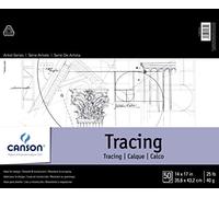 Canson Foundation Series Tracing Pad, 14” x 17”, Fold-over Cover, 50 Sheets (100510962)