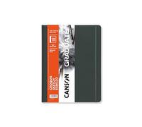 CANSON Graduate Hardbound Sketch Book, 120gsm 21.6 x 27.9cm, Light Grain Paper, 52 White Sheets, Ideal for Artist Students