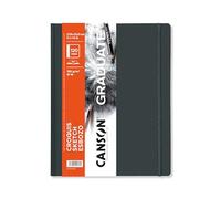 CANSON Graduate Hardbound Sketch Book, 120gsm 27.9 x 35.6cm, Light Grain Paper, 52 White Sheets, Ideal for Artist Students