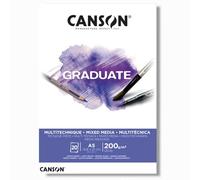 CANSON GRAD WHITE MIX-MEDIA PAD A5 200GSM 20SH, none