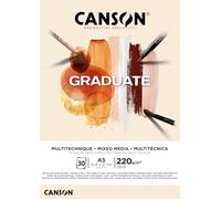 CANSON Graduate Mixed Media 220gsm A5 Paper 30 Natural Sheets